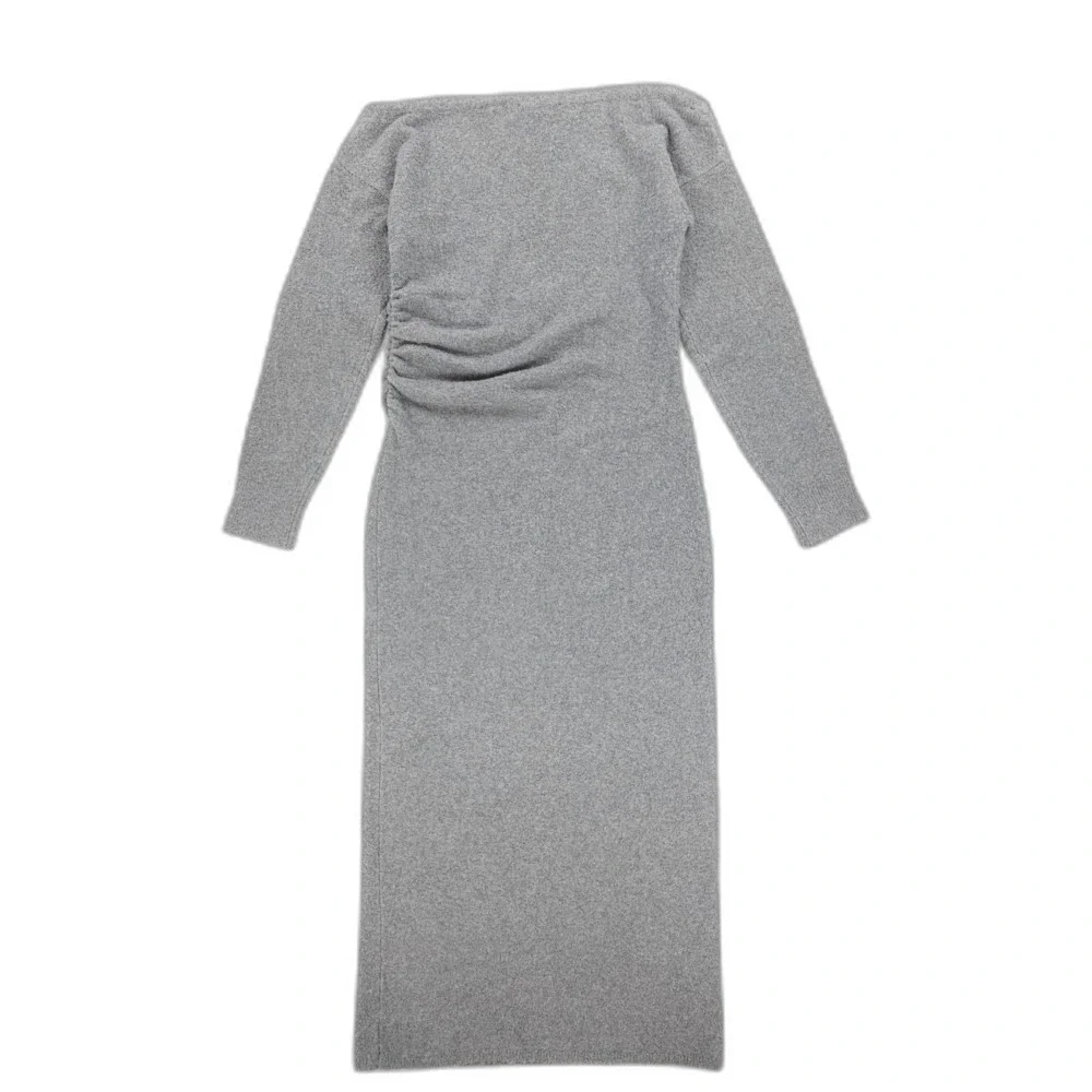 NEW Abercrombie Off-The-Shoulder Boucle Maxi Sweater Dress Clean Girl 90s Y2k LT